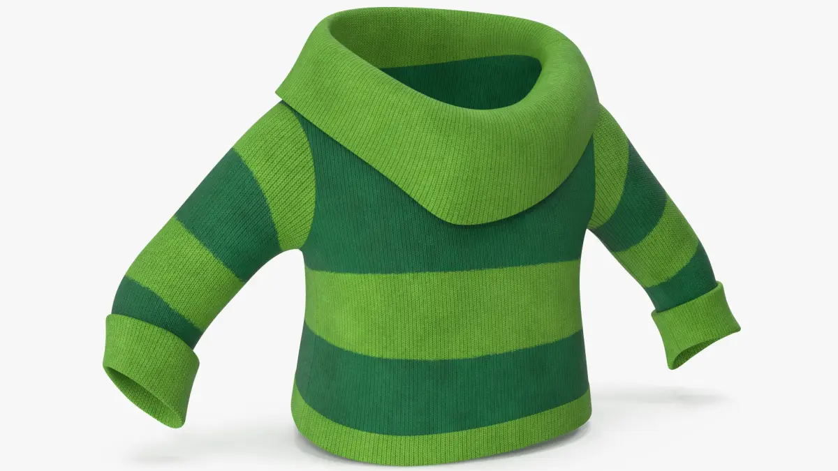Cartoon Sweater Green 3D model