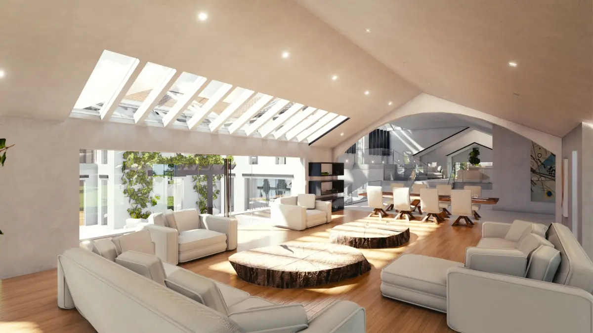 Blender Eevee Modern Mansion 3D model