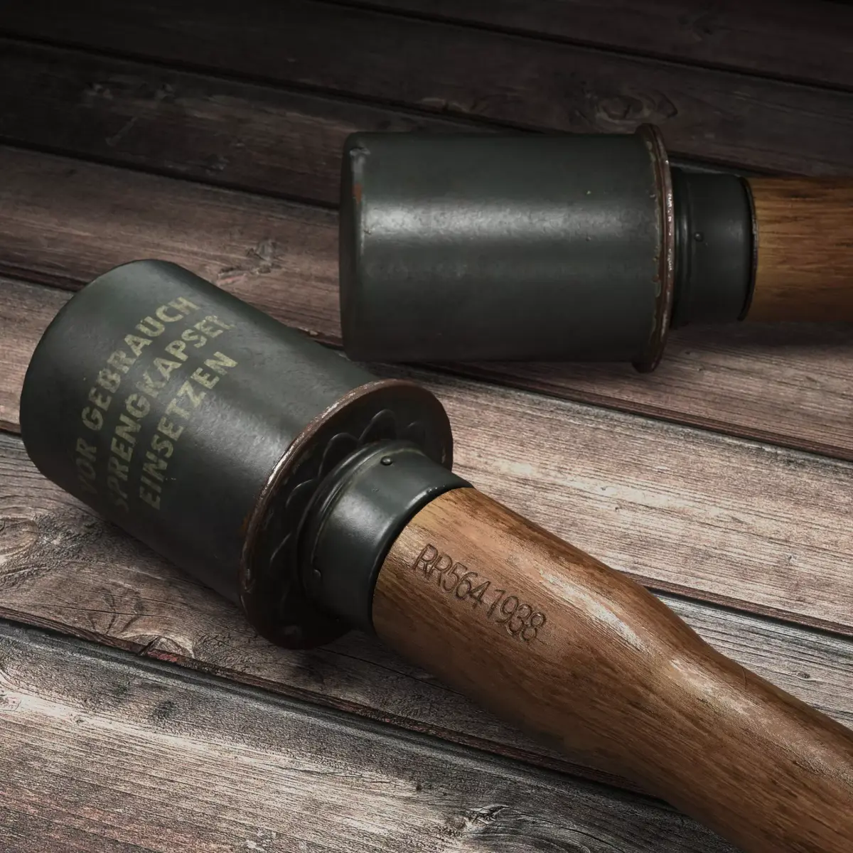 German Stielhandgranate Low-poly 3D model