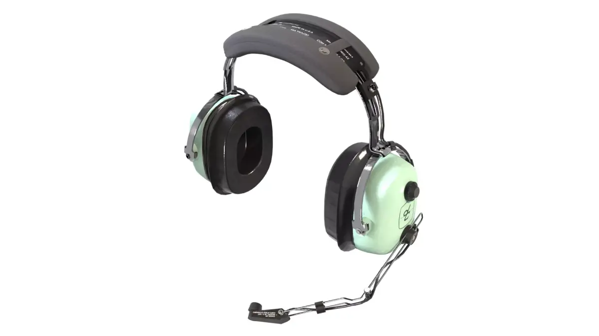 David Clark H10-36 Pilots headset  Low-poly 3D model