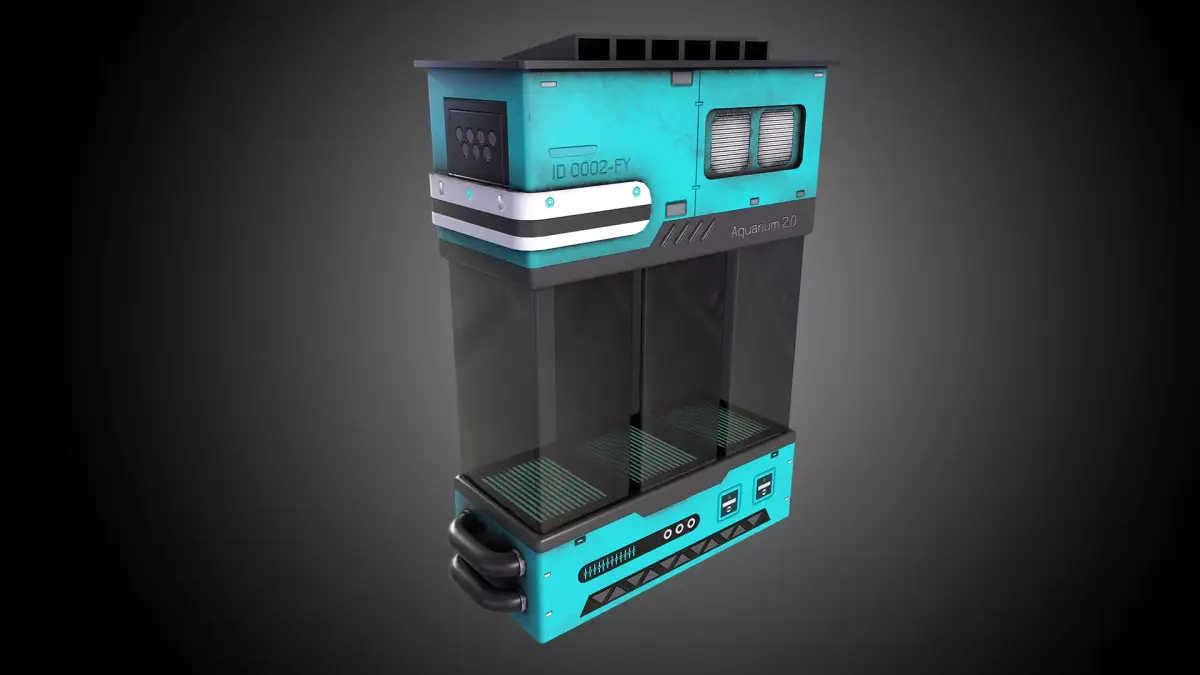 Sci-Fi Aquarium V1- 005 Low-poly 3D model