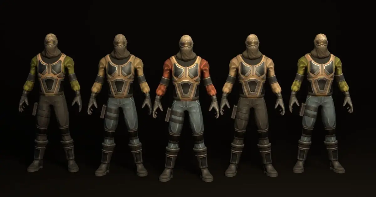 Combat Character Pack 1 Enemies Low-poly 3D model