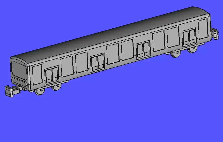 N gauge size model train Free 3D print model