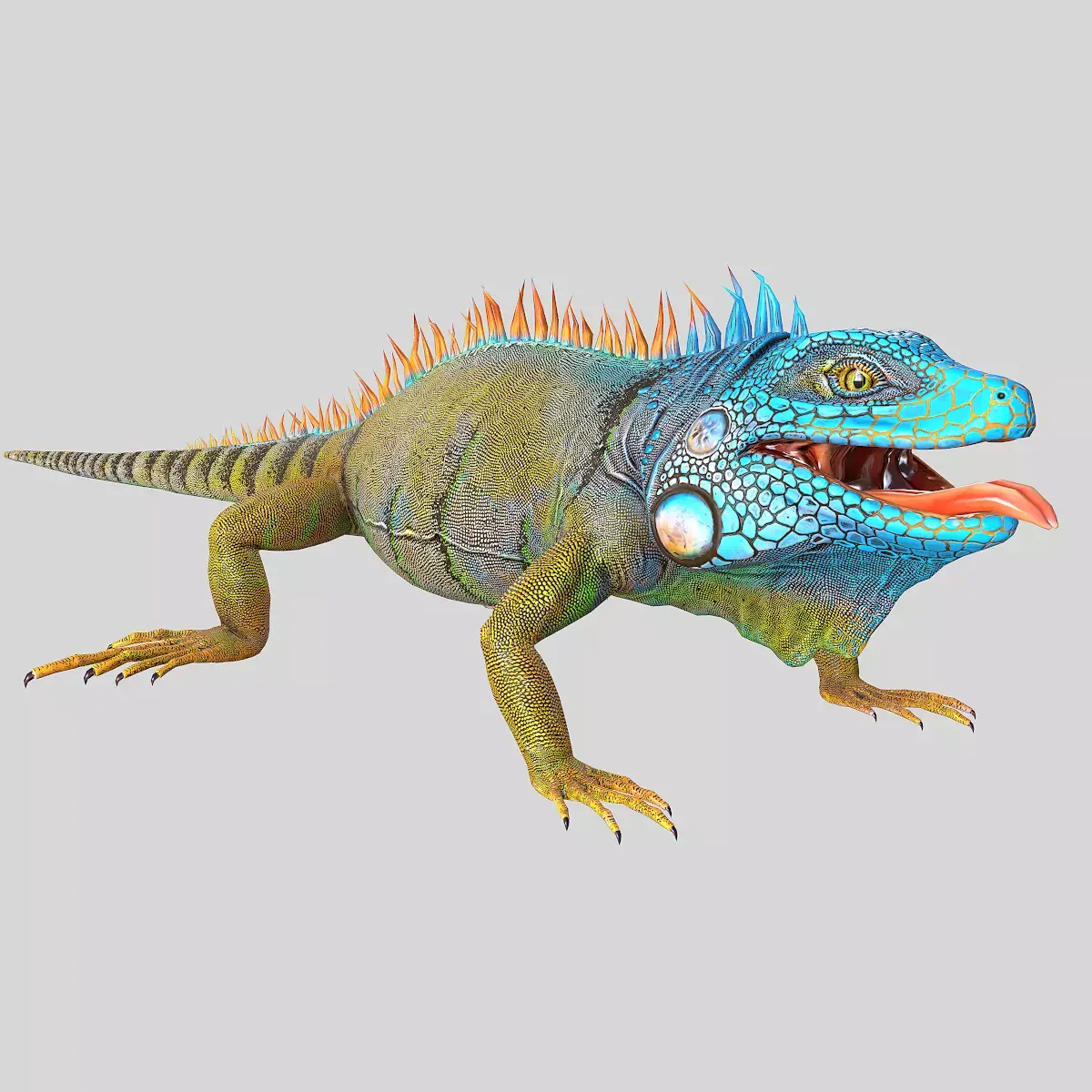 American Iguana Low-poly 3D model