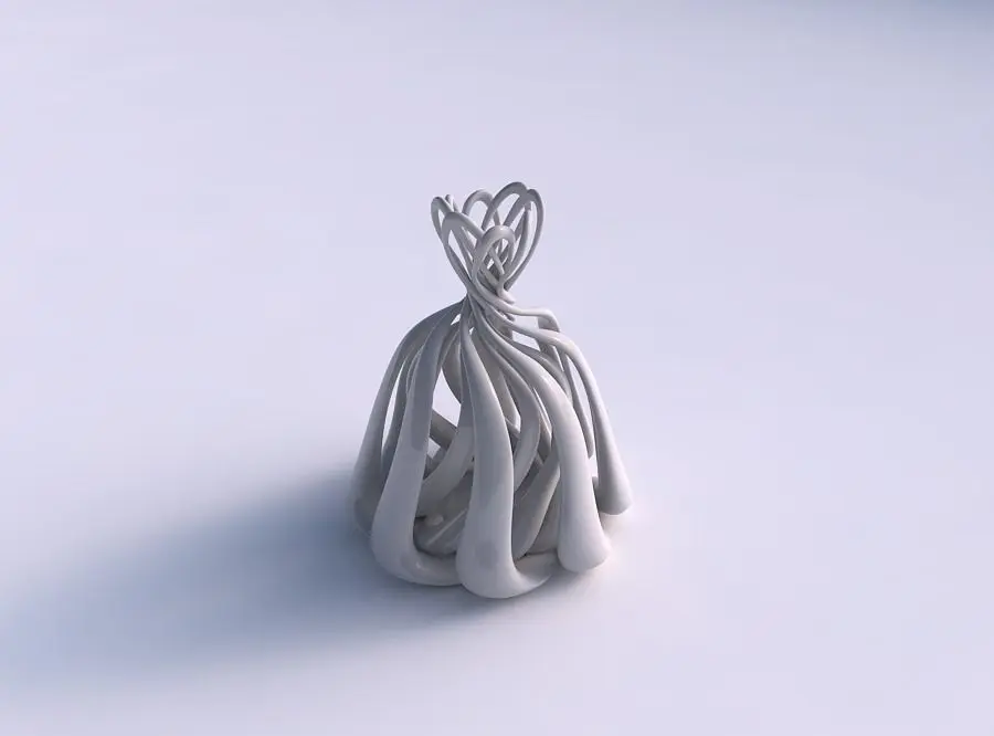 Vase double twisted with squeezed top part streched top 3D print model