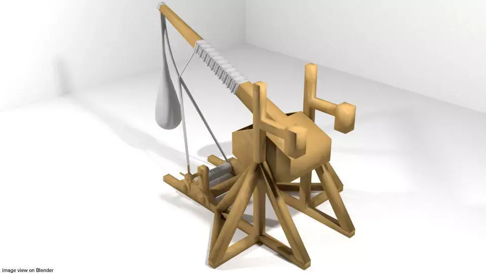 Medieval War Machine - Trebuchet 3D model