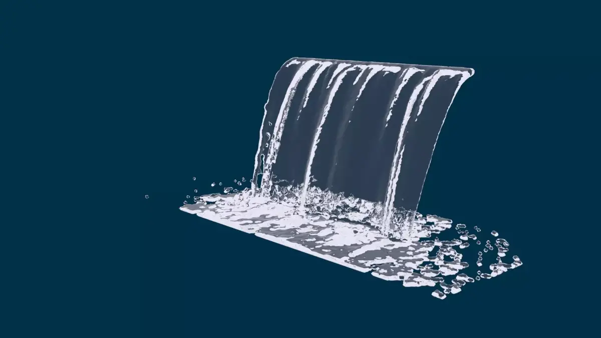 Realistic Water Fountain Animation 4 3D model