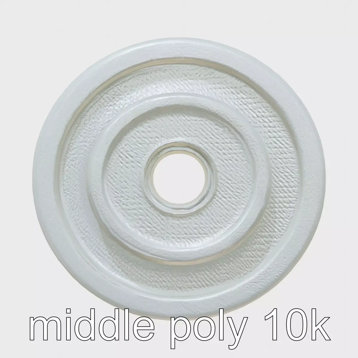 Precision Barbell Weight Plate with Reinforced Ribbing Low-poly 3D model