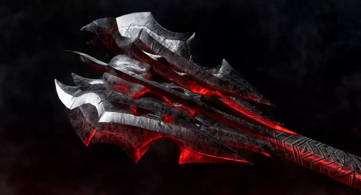 Sauron inspired Demonic Mace - Dark Fantasy Game Ready Weapon Low-poly 3D model