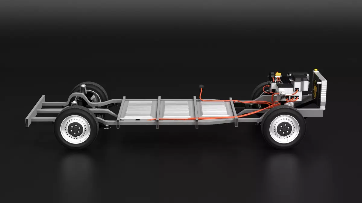 Electric Euro Van Chassis 3D model