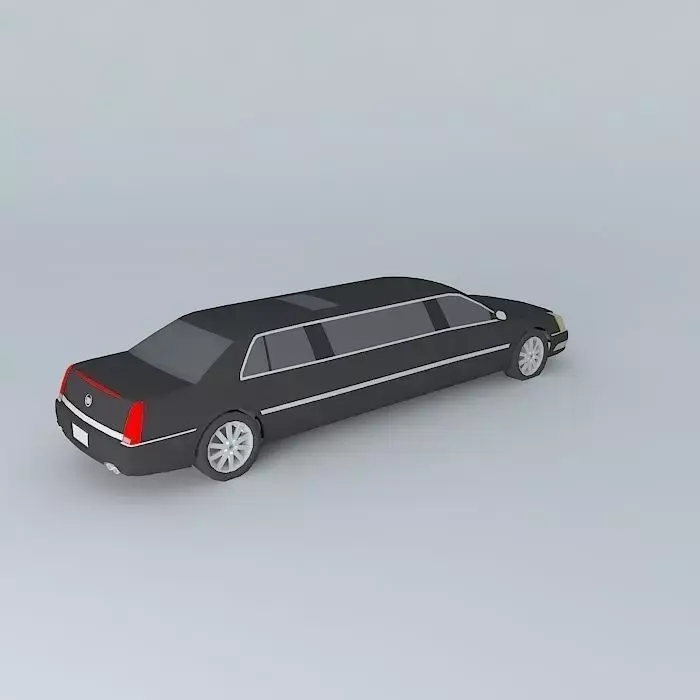 Low Poly Cadillac DTS Extended Limousine Free 3D model purchase