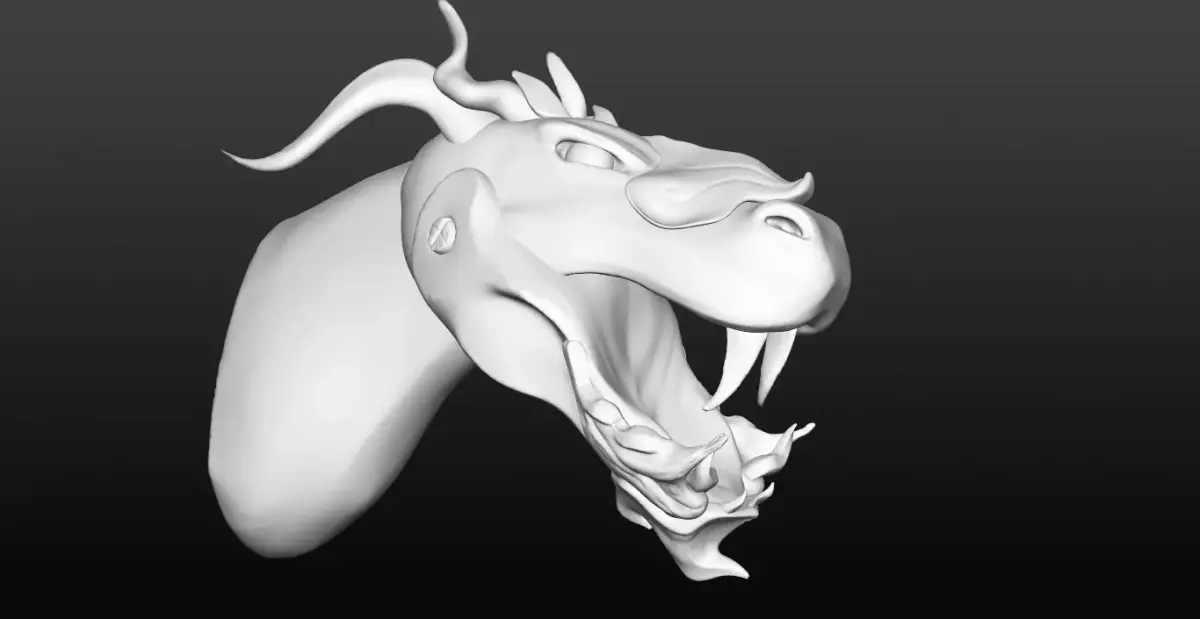 Snake - Dragon head 3d model - Sculptris 3D model