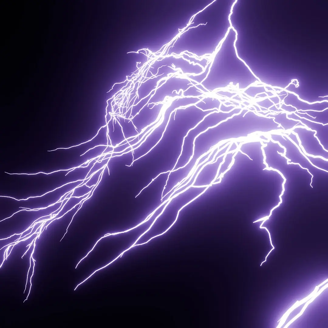 Lightning Bolt Generator Slow Motion Animated For Blender 3D model
