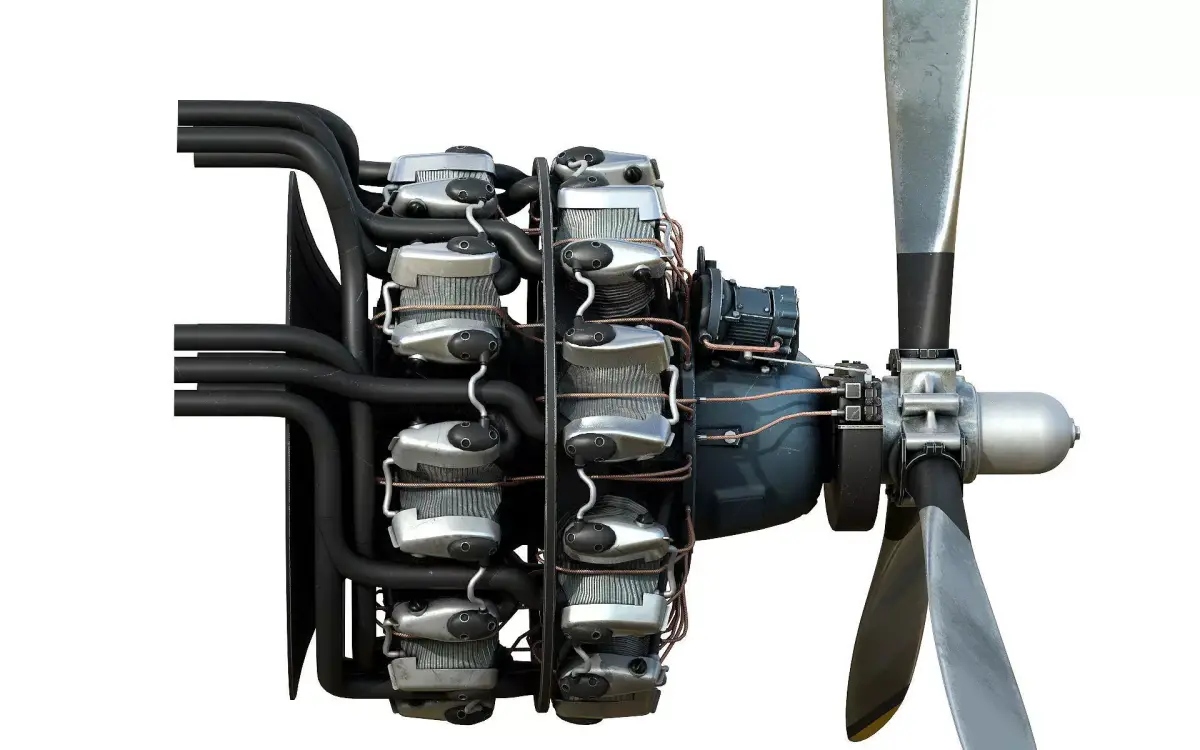 Radial engine R 2000 3D model
