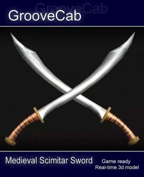 Scimitar two swords Low-poly 3D model