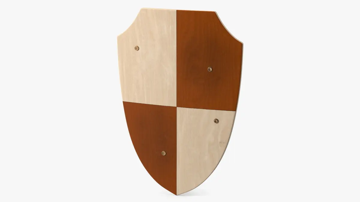 Toy Wooden Shield 3D model