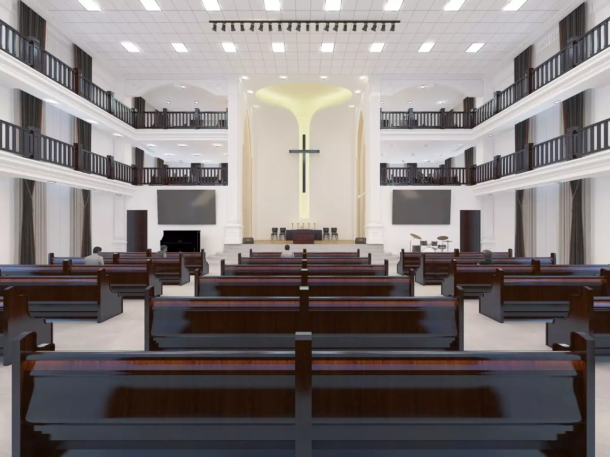 church Low-poly 3D model purchase