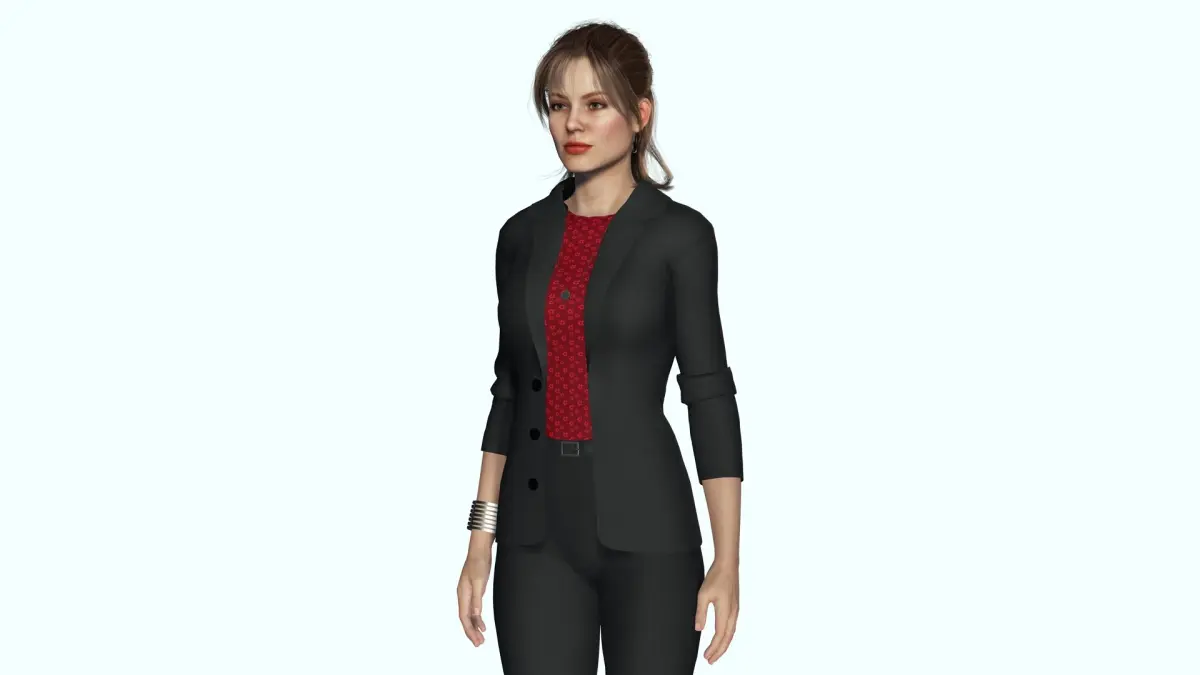 Business Woman in Suit Female 3D model