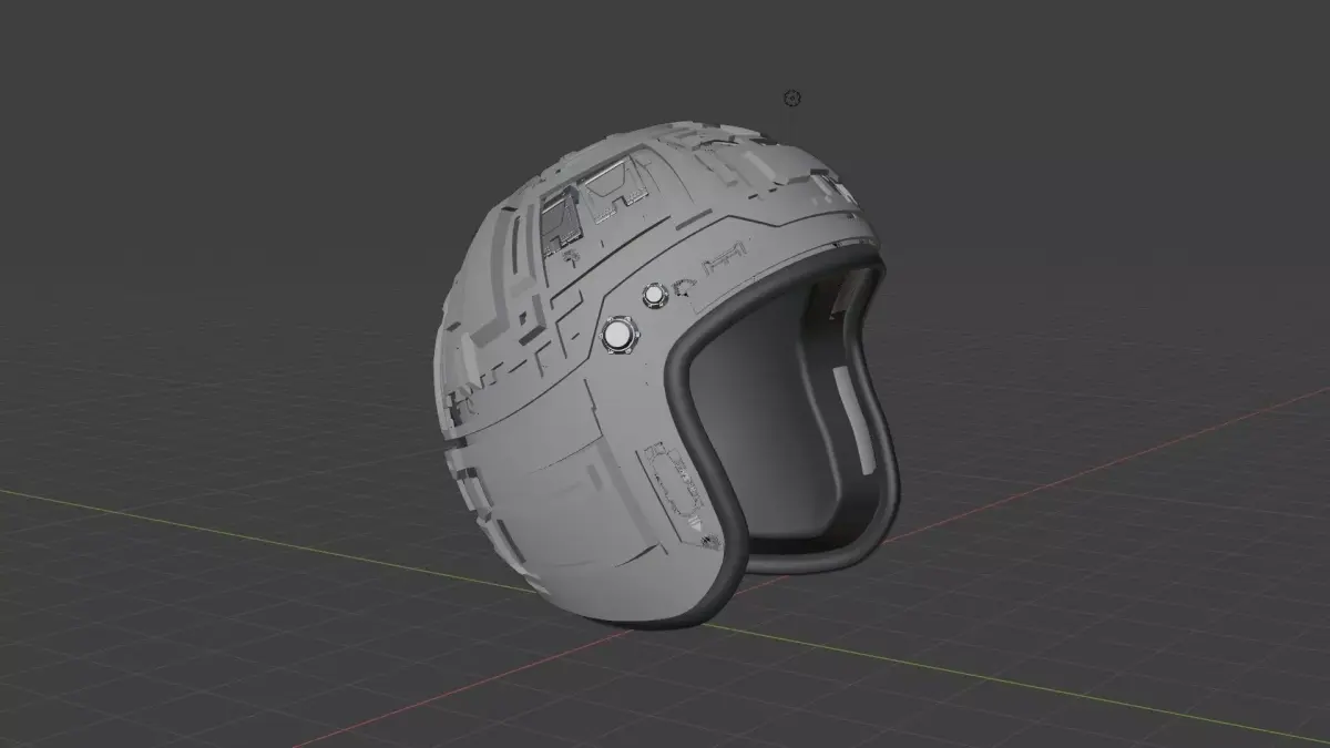 Sci-fi Helmet Concept Project Free 3D model