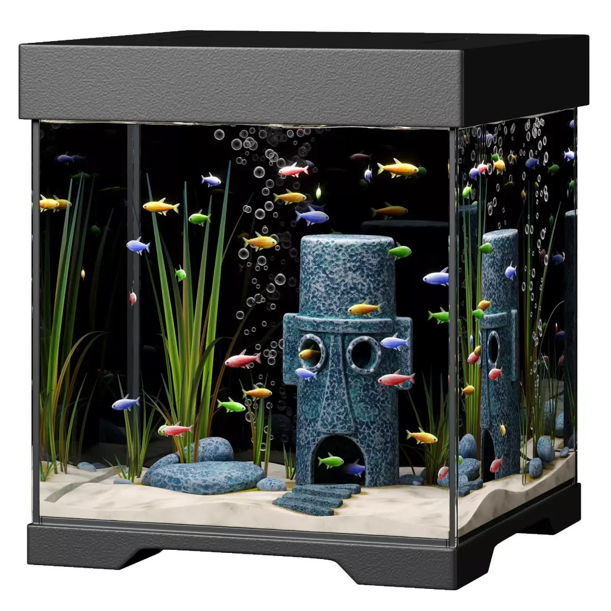 Aquarium with Squidward house 3D model