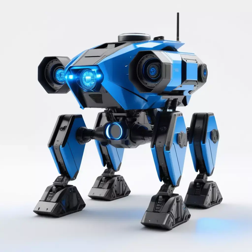 Futuristic Quadruped Combat Mech 3D model