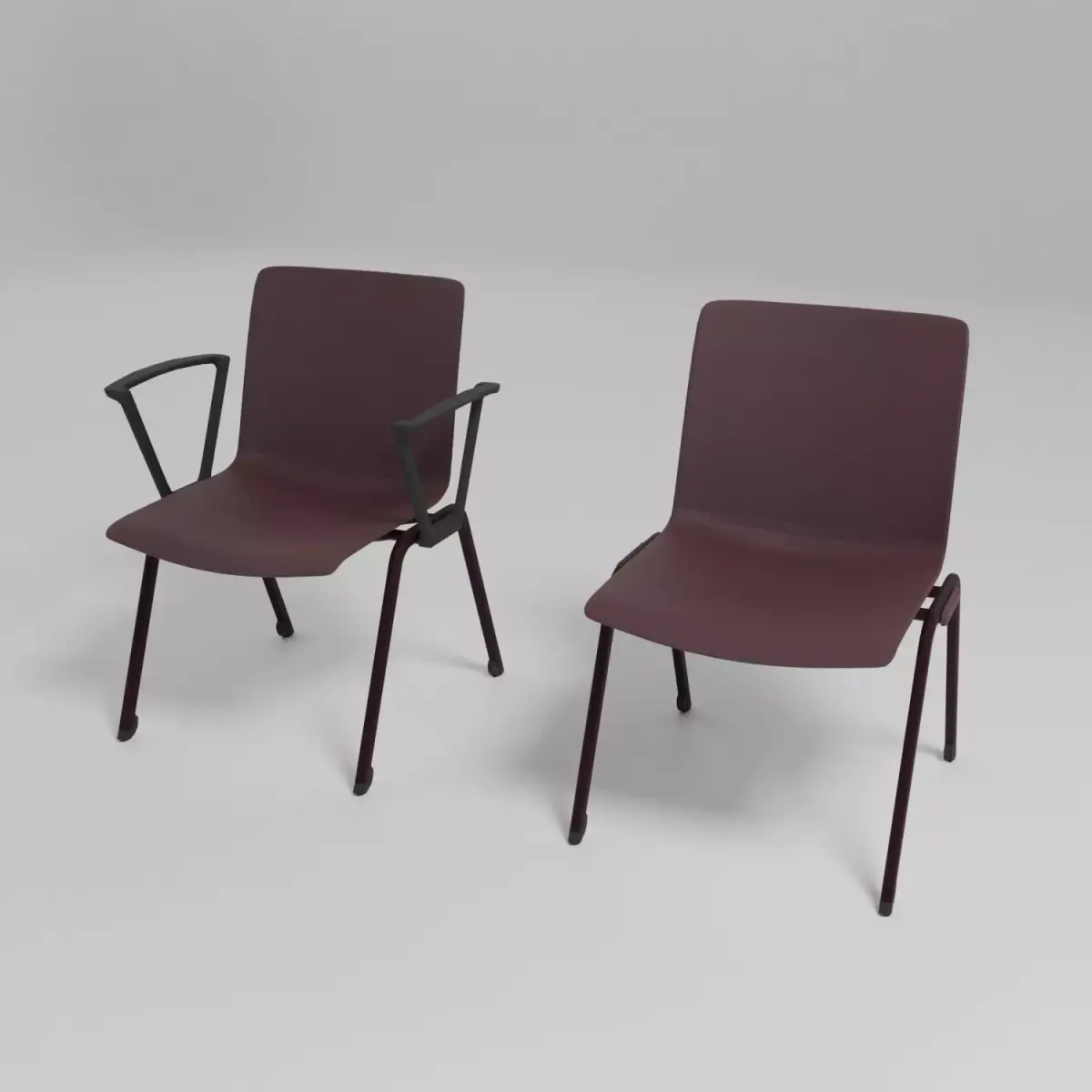SHILA - Stackable plastic reception chair - Free 3D model