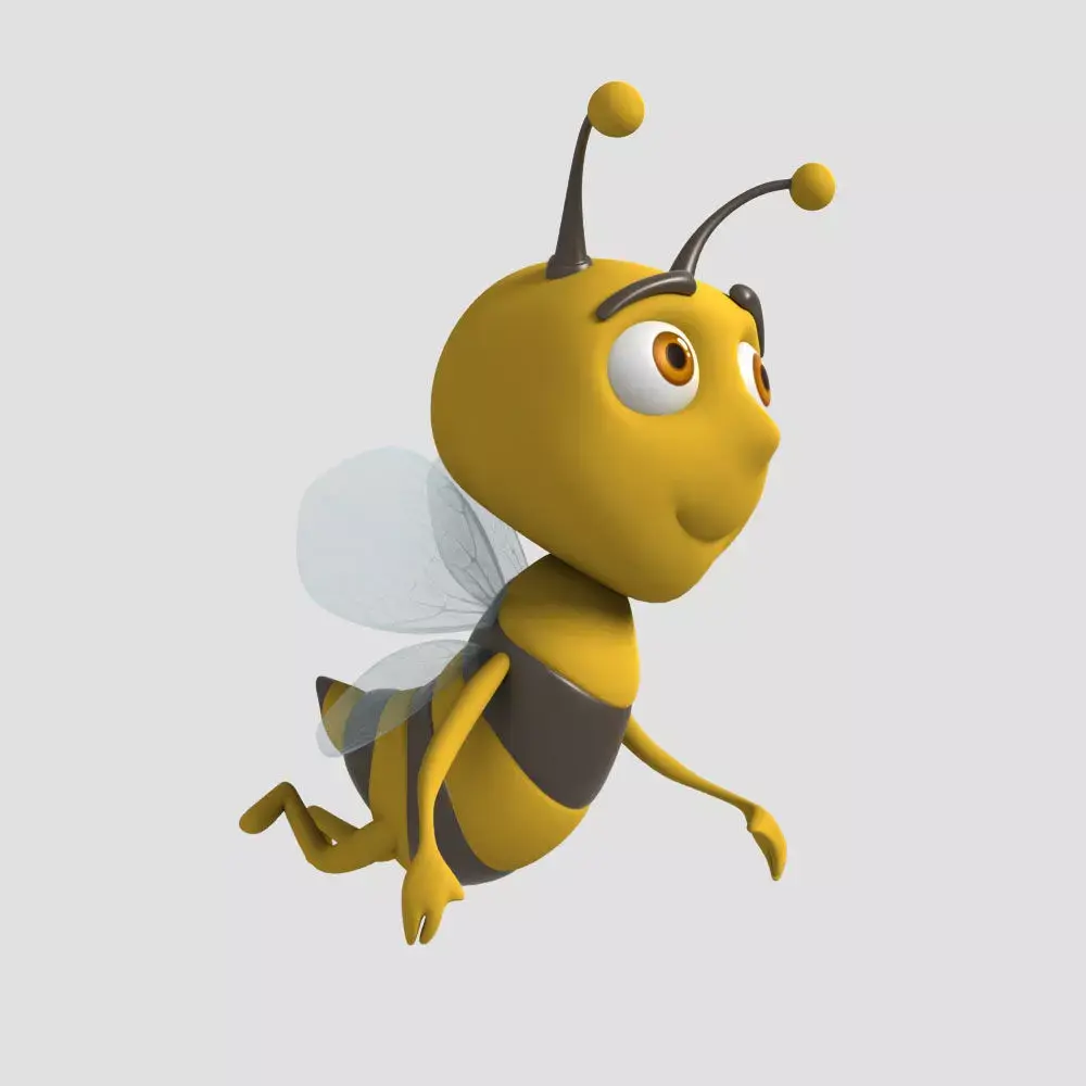 Bee cartoon character 3D 3D model