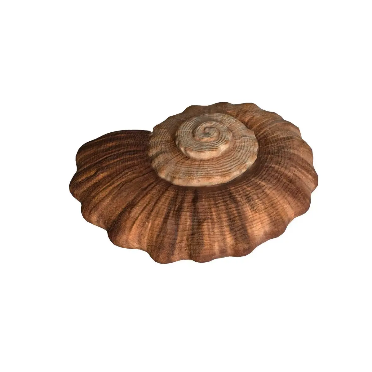 Photorealistic lowpoly shell  Low-poly 3D model