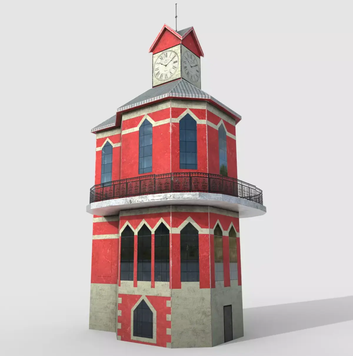 The Clock Tower Low-poly 3D model
