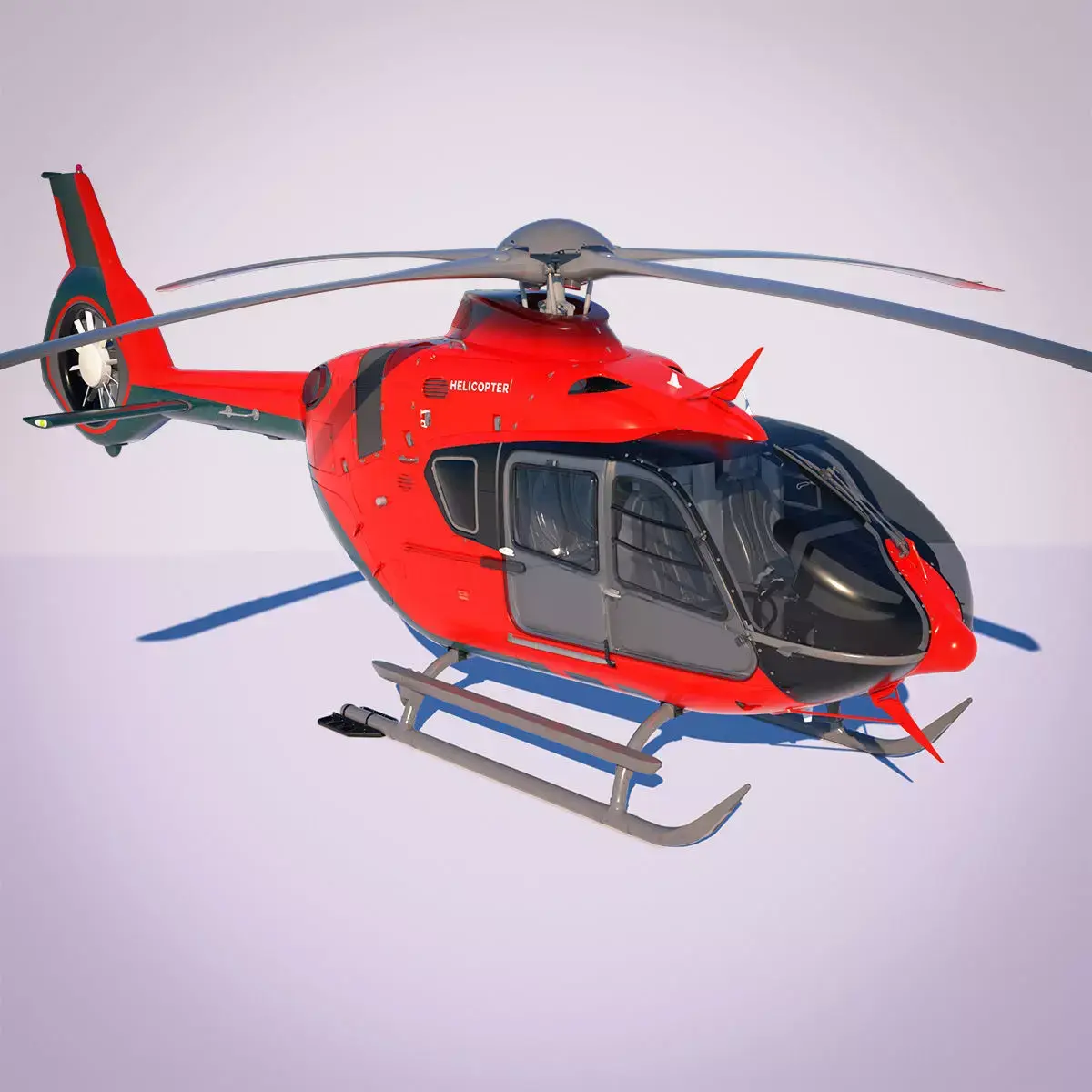 3D Model of Airbus Helicopter H135 With Cockpit and Interior 3D model