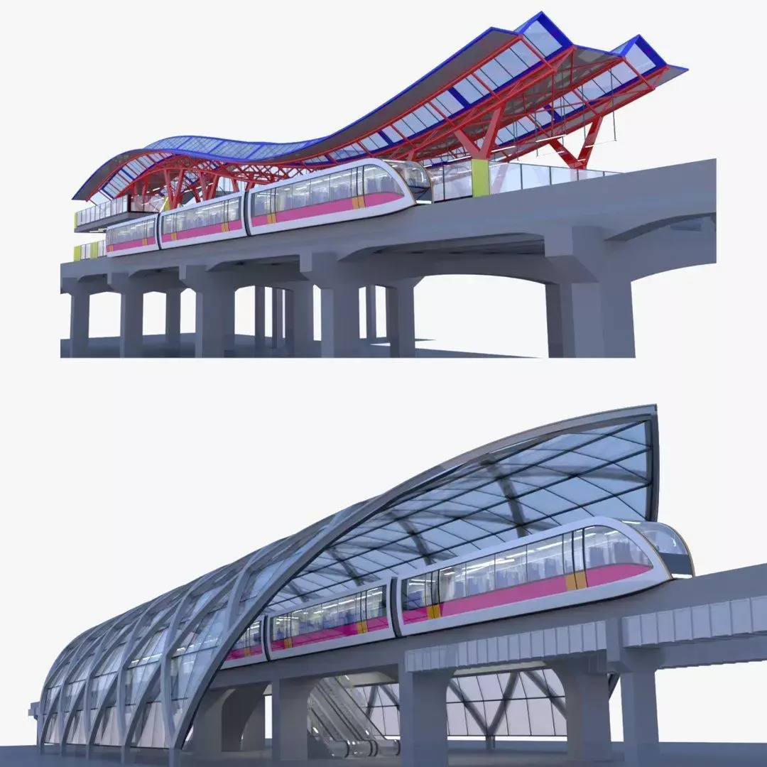 Monorail stations 2023 collection III 3D Model Pack purchase