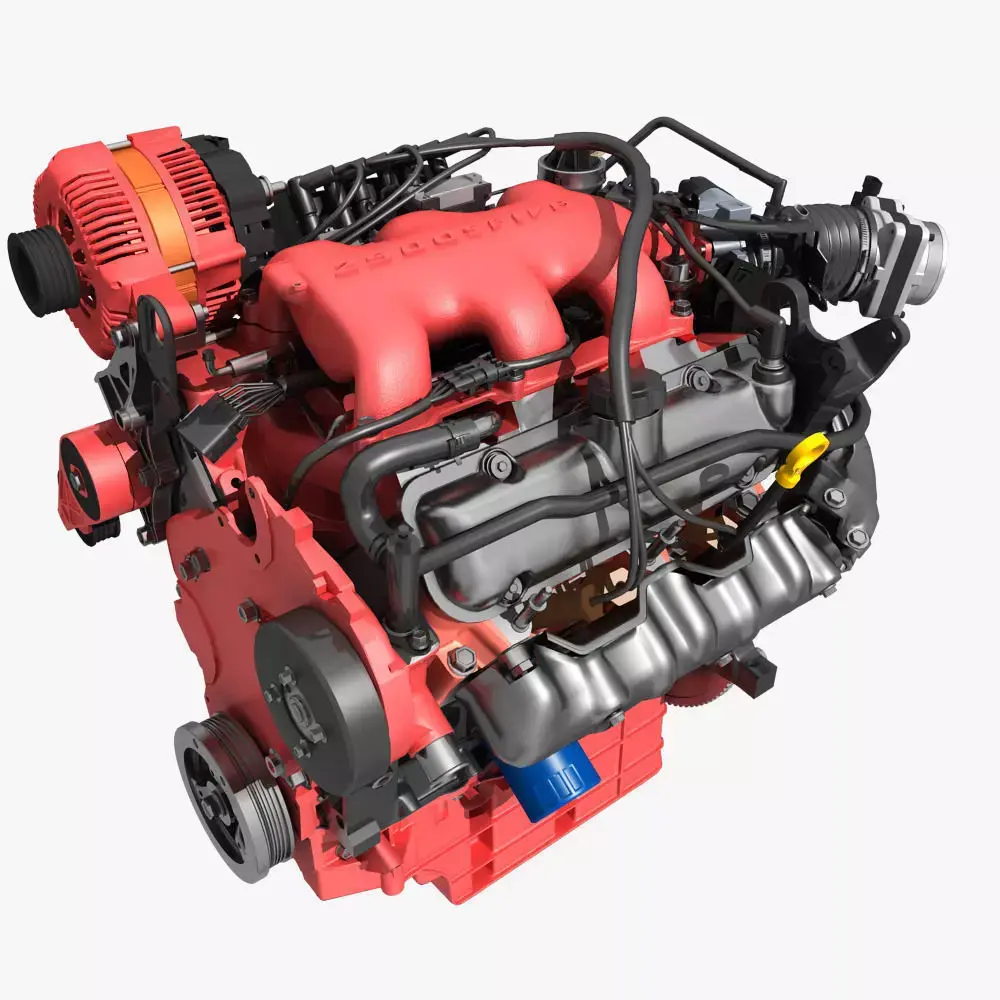 Car V6 Engine 3D model