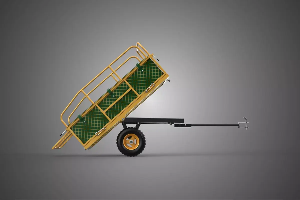 TRAILER TIP CARGO CONSTRUCTION BUILDING SITE MATERIAL TRANSPORT 3D model