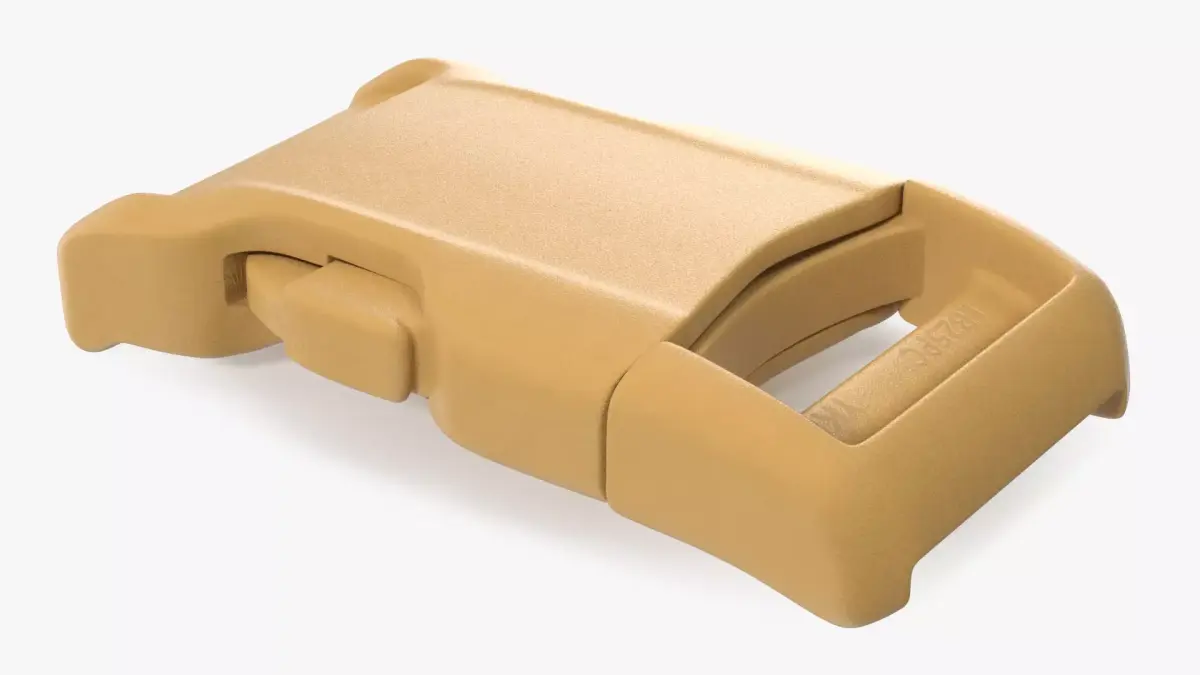 YKK Contoured Side Release Plastic Buckle Khaki 3D model