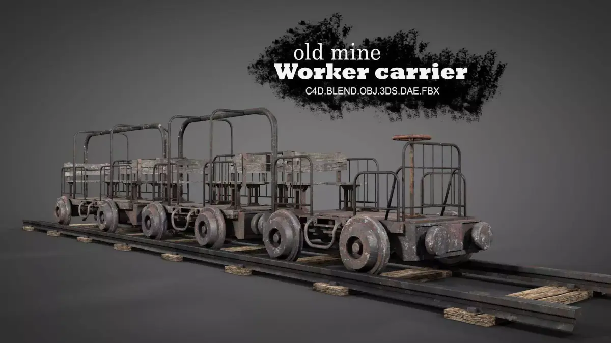 Old mine Worker Carrier 3D model