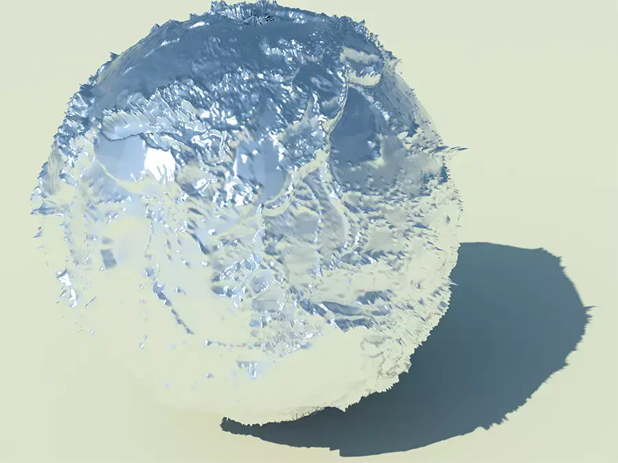 The earth  Spherical Terrian Topography Digital Elevation  3D model