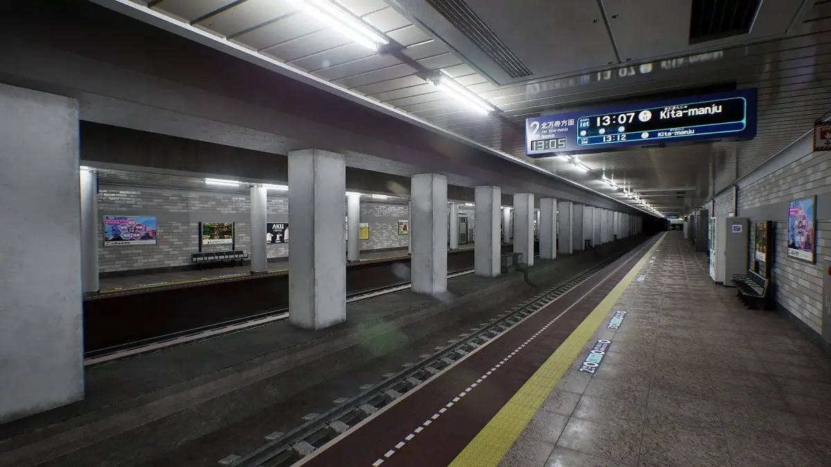 Tokyo Metro Station 02 Low-poly 3D model