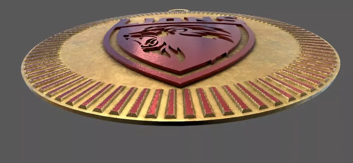  lion pendant 3D print model Low-poly 3D model buy