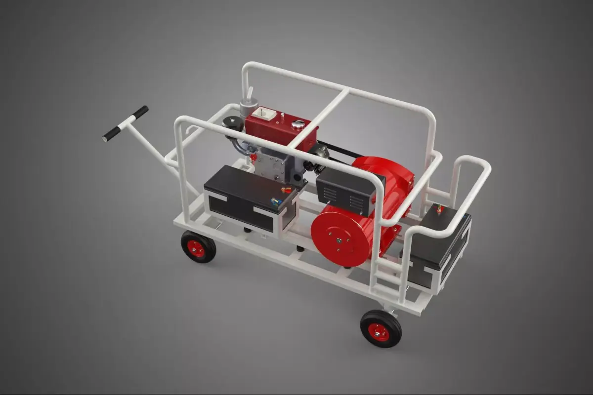 LARGE POWER BANK CHARGING STATION DIESEL GENERATOR SET GENSET KW 3D model