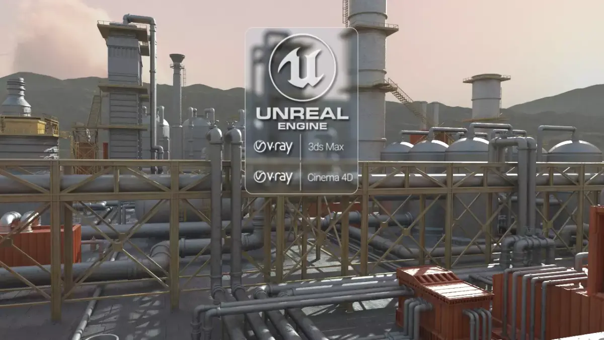 oil factory 3D model buy