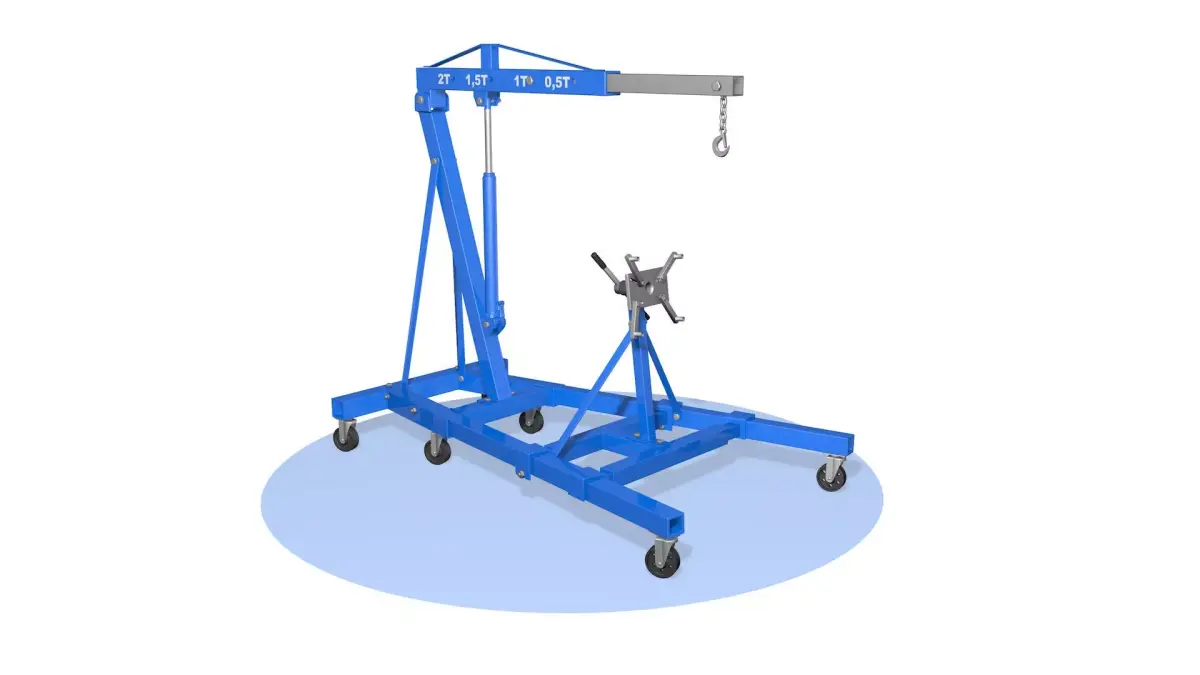 Hydraulic folding crane  3D model
