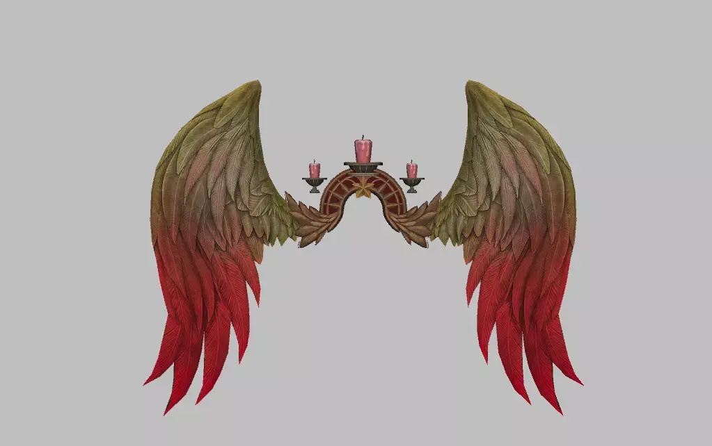 Red Wing Low-poly 3D model