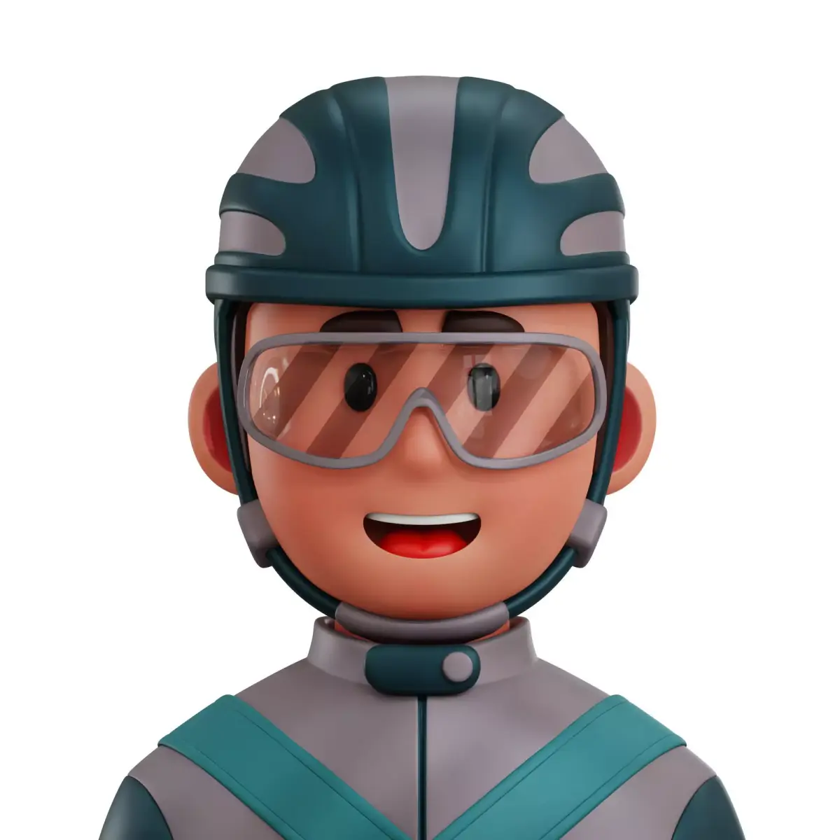Cycling Player Avatar 3D Icon Low-poly 3D model