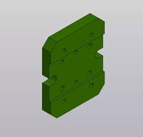 Industrial Mounting Plate with Holes - Machine Base Part 3D model