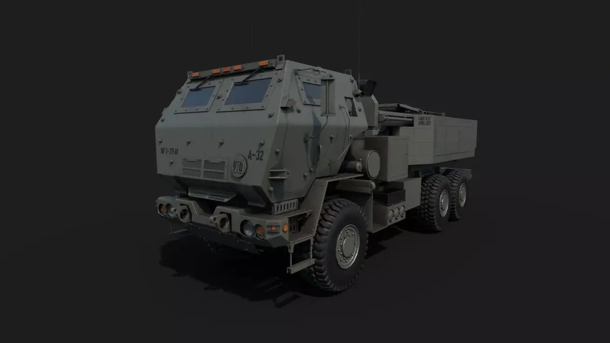M142 HIMARS - High Mobility Artillery Rocket System Low-poly 3D model