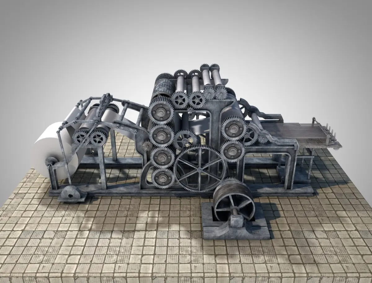 Newspaper Rotary 3D model