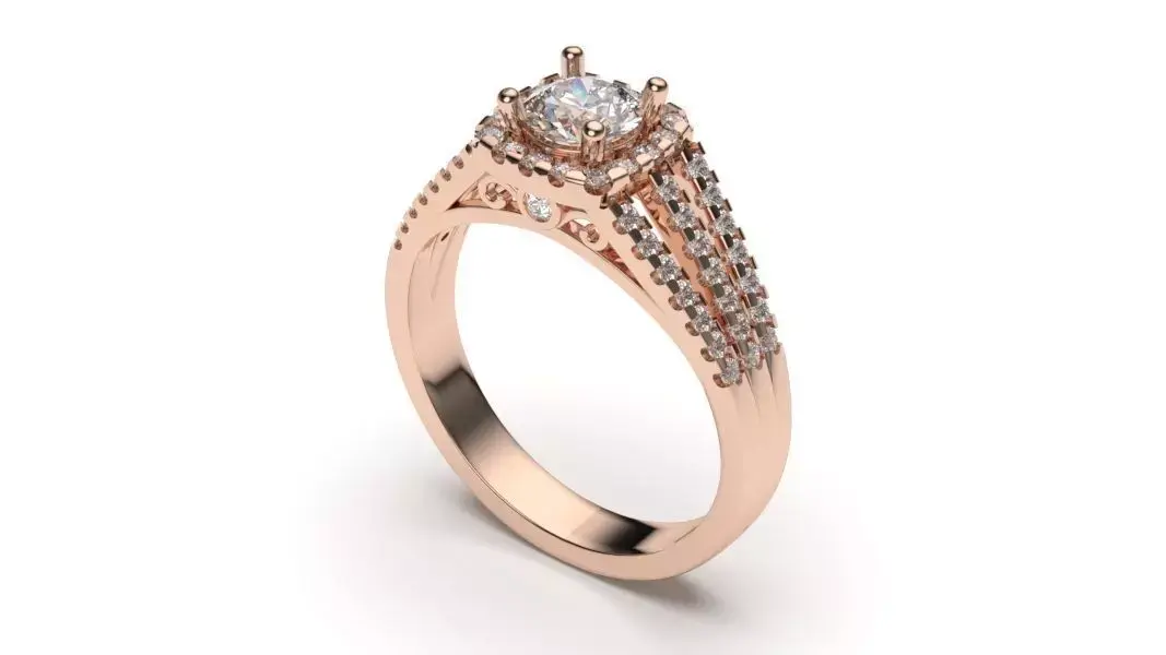 solitaire with ring sizes  8 part S37 3D print model