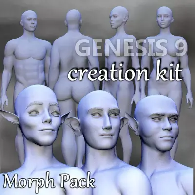 Creation Kit for Genesis 9 Low-poly 3D model