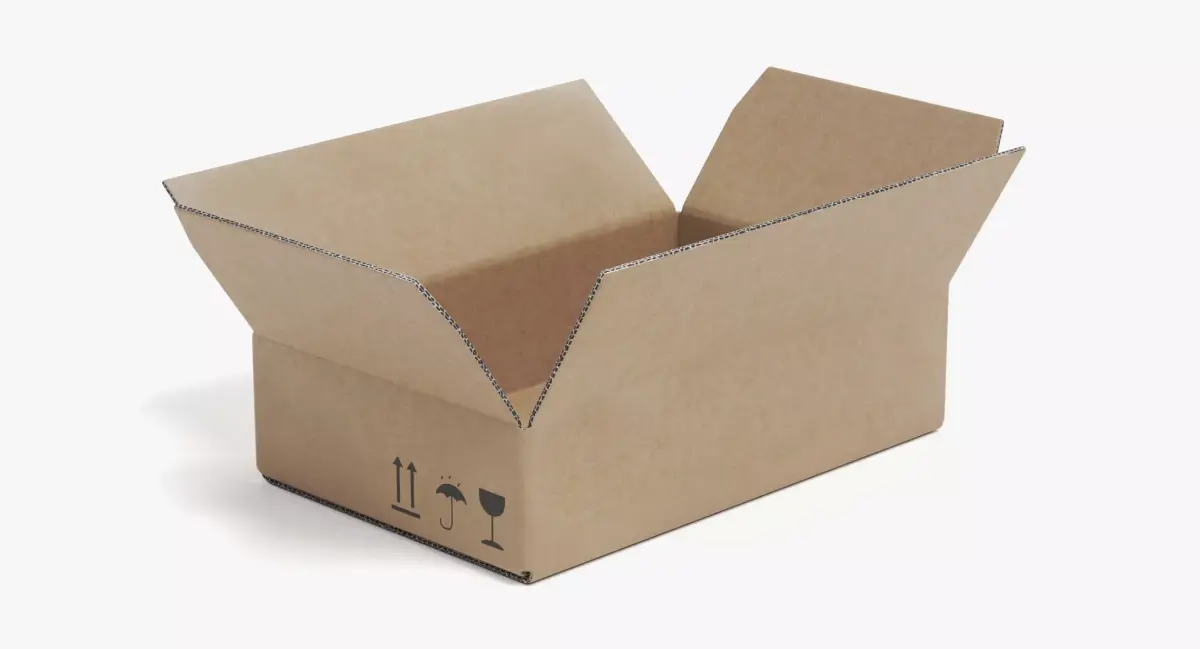 Cardboard Box V3 - Parcel Package with Symbols - Rigged 3D model