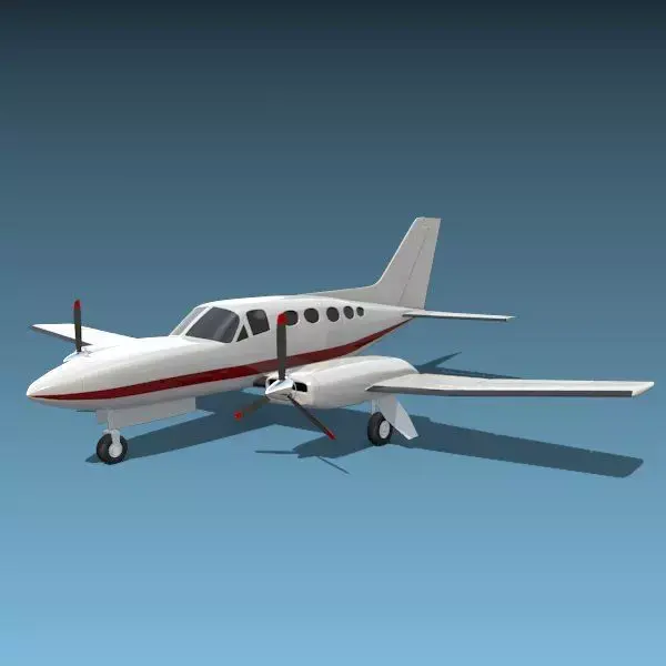 Cessna Chancellor private airplane 3D model